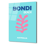 Bondi Beach Mercan Temalı Modern Cam Tablo