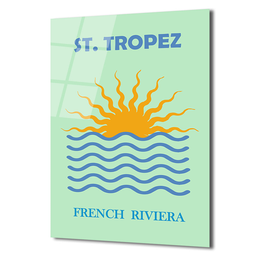 St. Tropez French Riviera Cam Tablo: Akdeniz'in Güneşi Evinizde