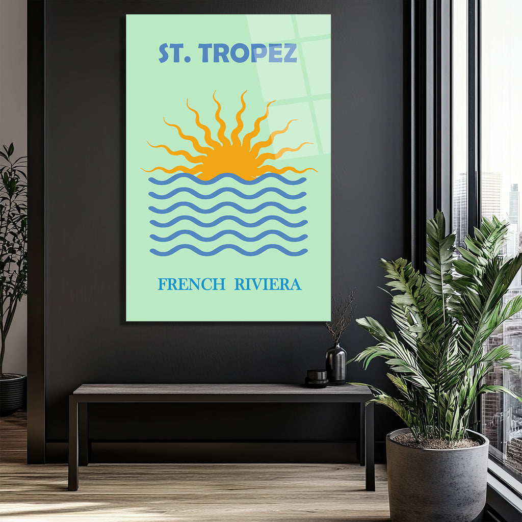 St. Tropez French Riviera Cam Tablo: Akdeniz'in Güneşi Evinizde