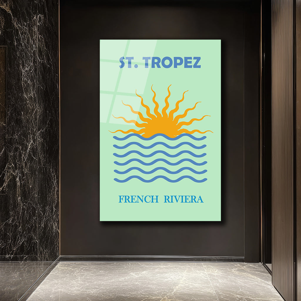 St. Tropez French Riviera Cam Tablo: Akdeniz'in Güneşi Evinizde