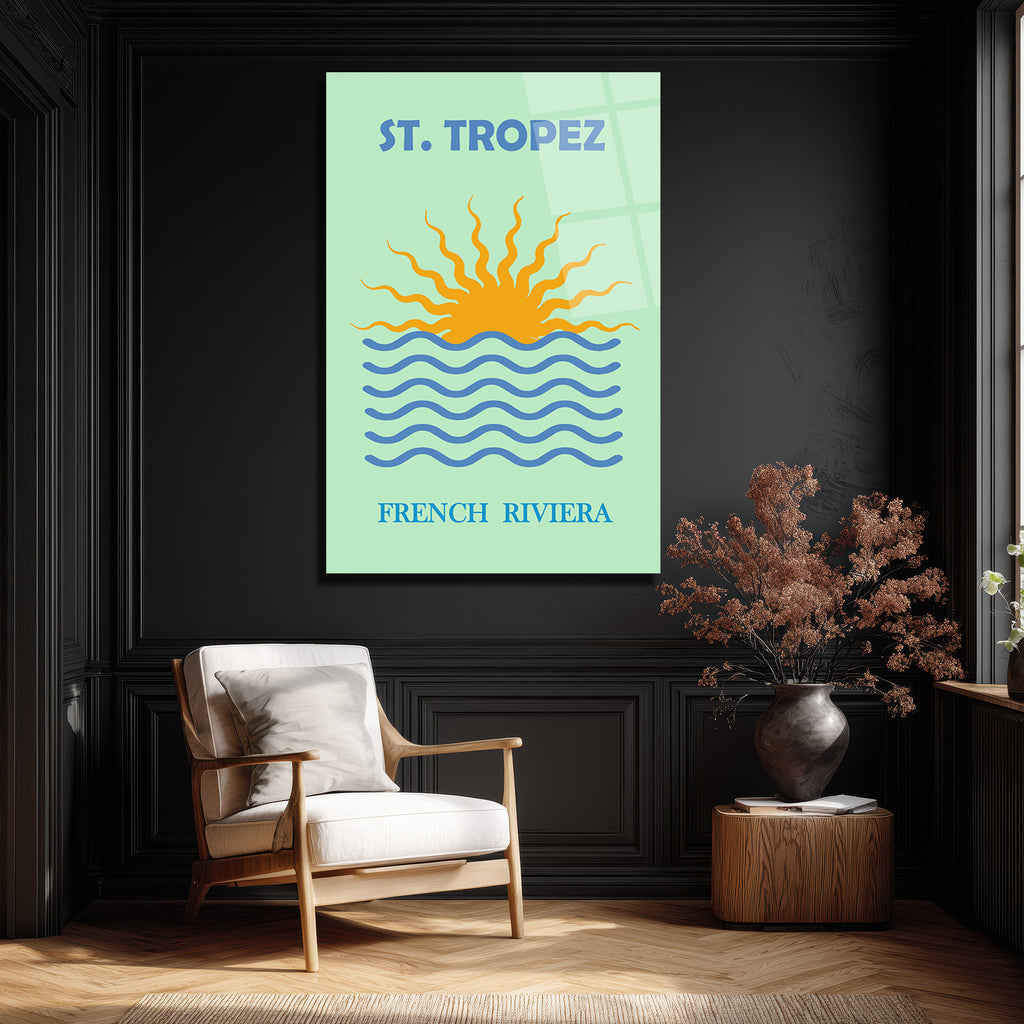 St. Tropez French Riviera Cam Tablo: Akdeniz'in Güneşi Evinizde