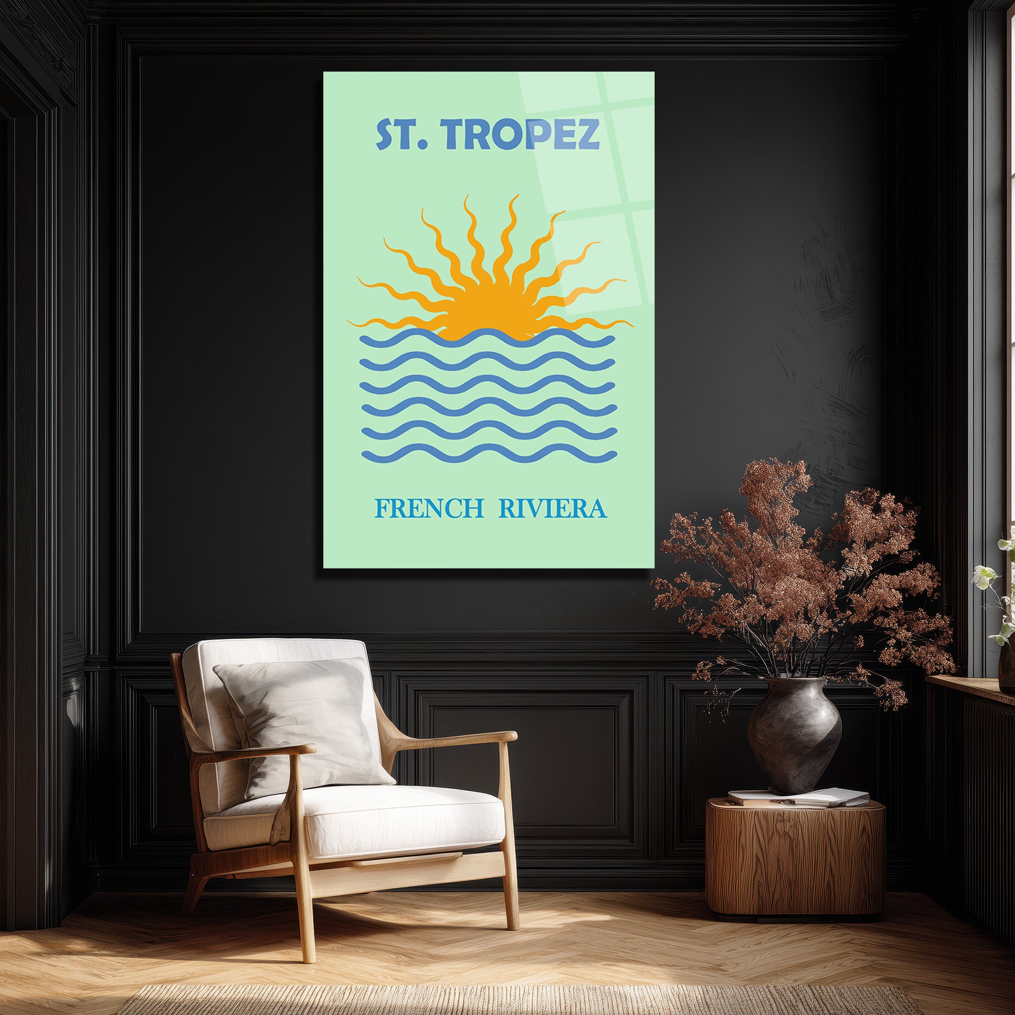 St. Tropez French Riviera Cam Tablo: Akdeniz'in Güneşi Evinizde