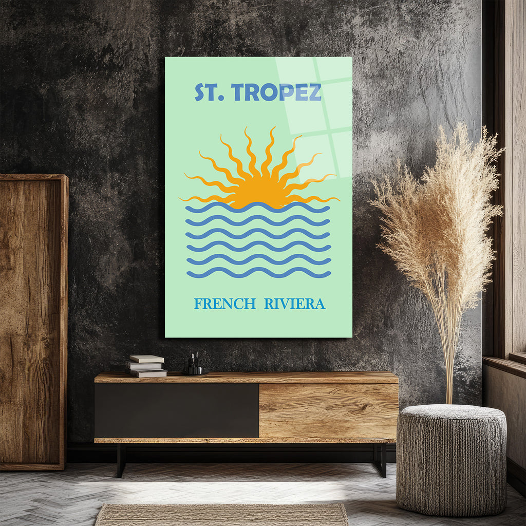 St. Tropez French Riviera Cam Tablo: Akdeniz'in Güneşi Evinizde