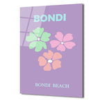 Bondi Beach Yaz Esintisi Minimalist Çiçekli Cam Tablo