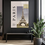 Paris Eyfel Kulesi Seyahat Temalı Modern Cam Tablo