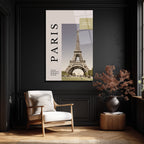 Paris Eyfel Kulesi Seyahat Temalı Modern Cam Tablo