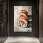 Somon Sushi Modern Sanat Cam Tablo - Japon Lezzeti Duvarınızda
