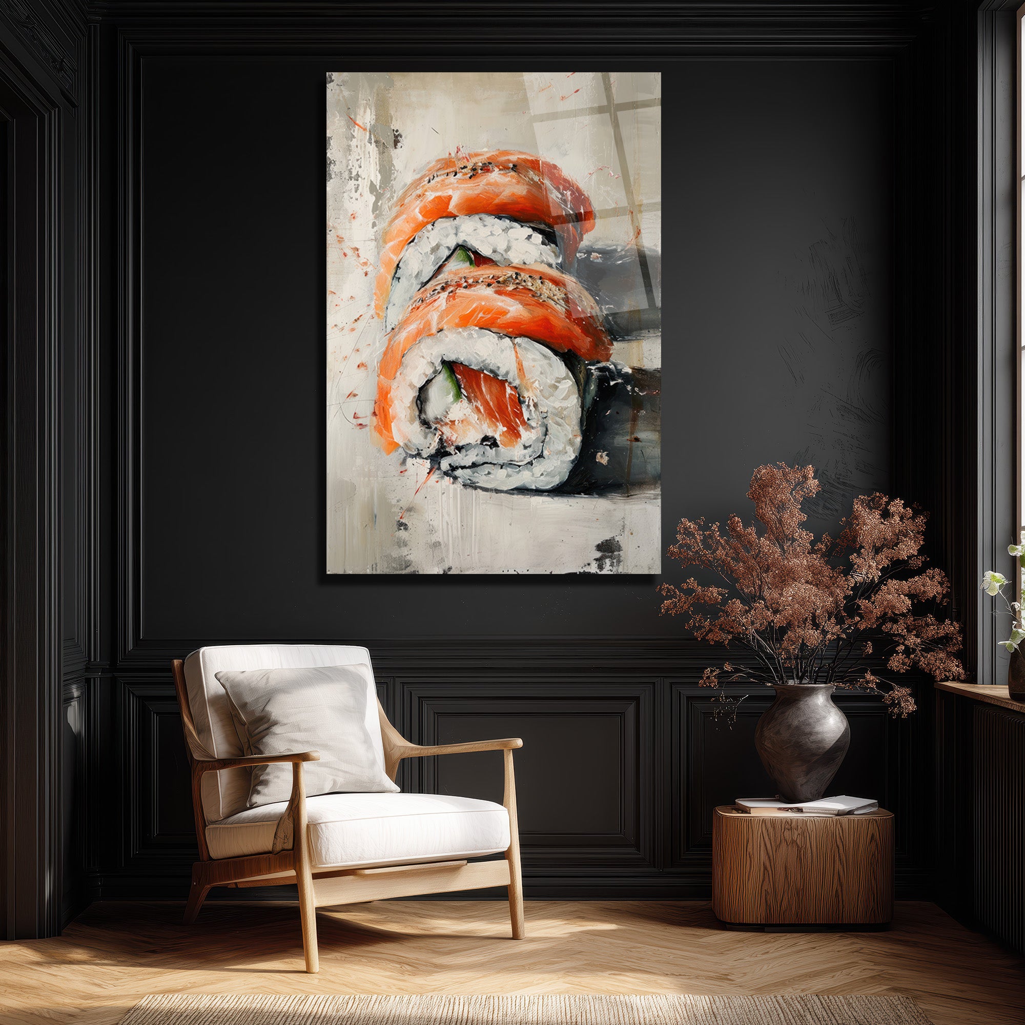 Somon Sushi Modern Sanat Cam Tablo - Japon Lezzeti Duvarınızda