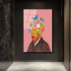 Van Gogh Çiçek Başlı Hayalperest Cam Tablo