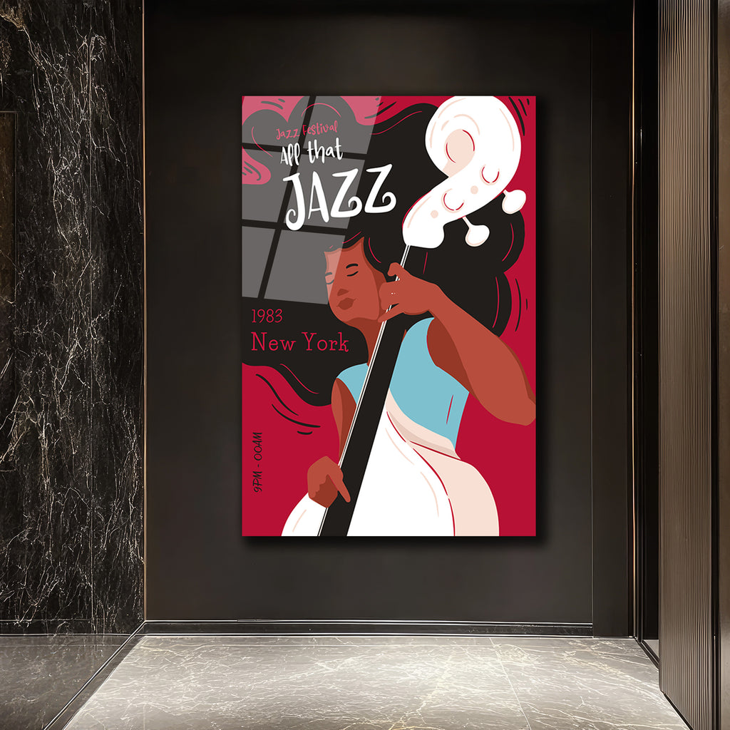 Caz Festivali New York 1983 Cam Tablo - Ritmik Sanat