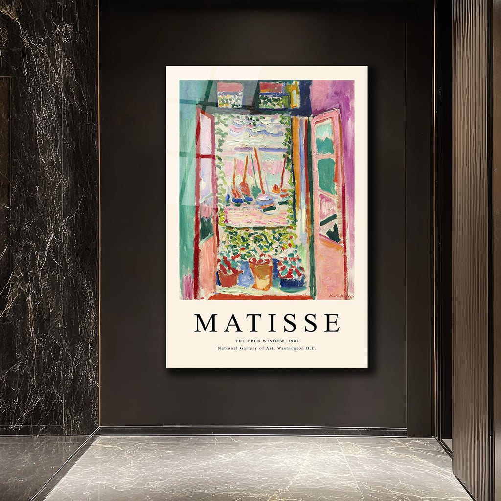 Matisse Açık Pencere Cam Tablo - Fauvist Sanatın Canlı Dokunuşu