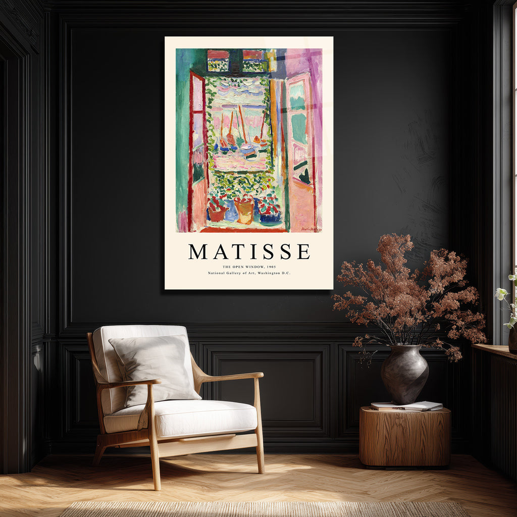 Matisse Açık Pencere Cam Tablo - Fauvist Sanatın Canlı Dokunuşu