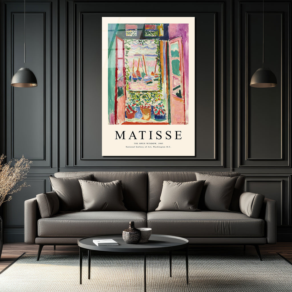Matisse Açık Pencere Cam Tablo - Fauvist Sanatın Canlı Dokunuşu