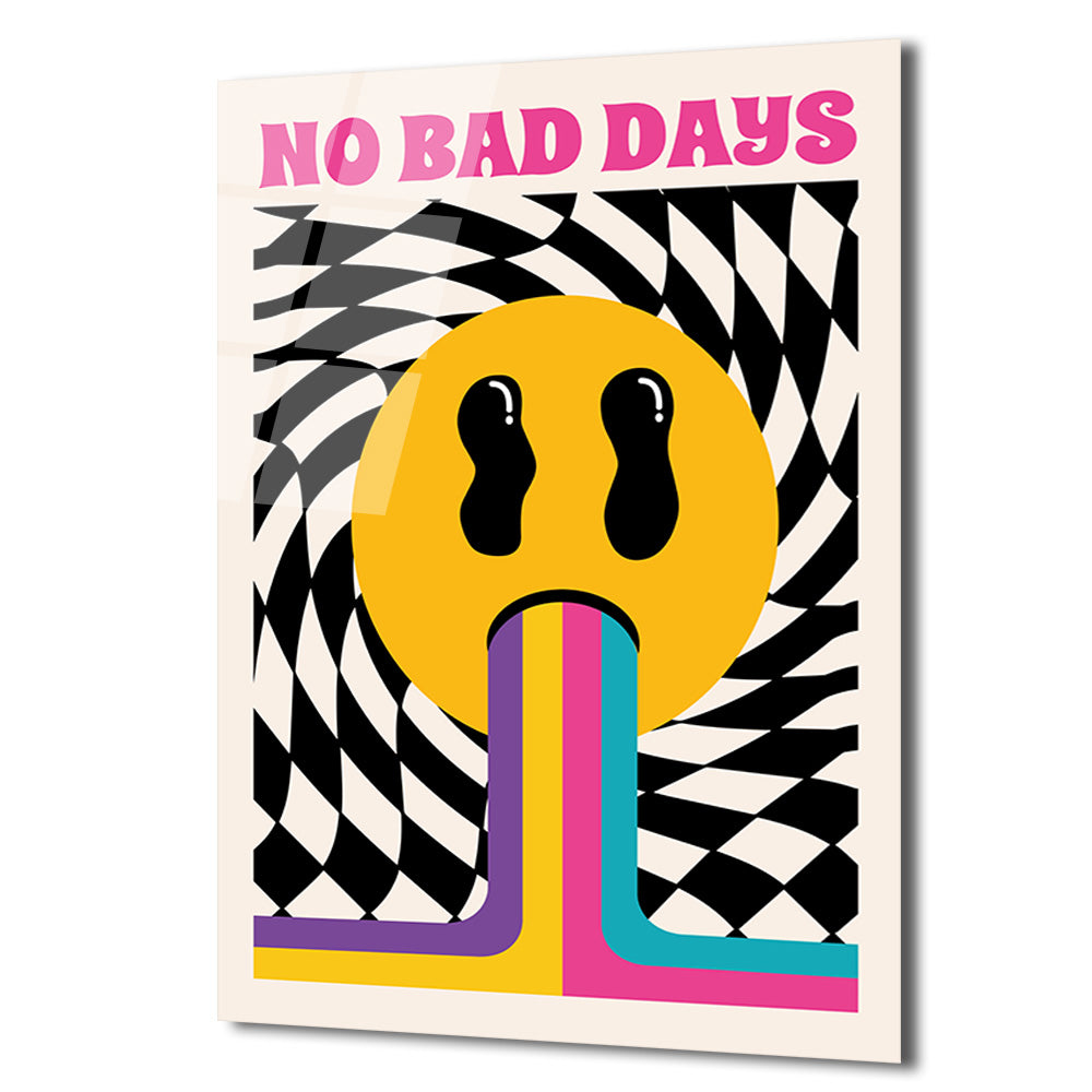 No Bad Days Retro Smiley Cam Tablo - Pozitif Enerji