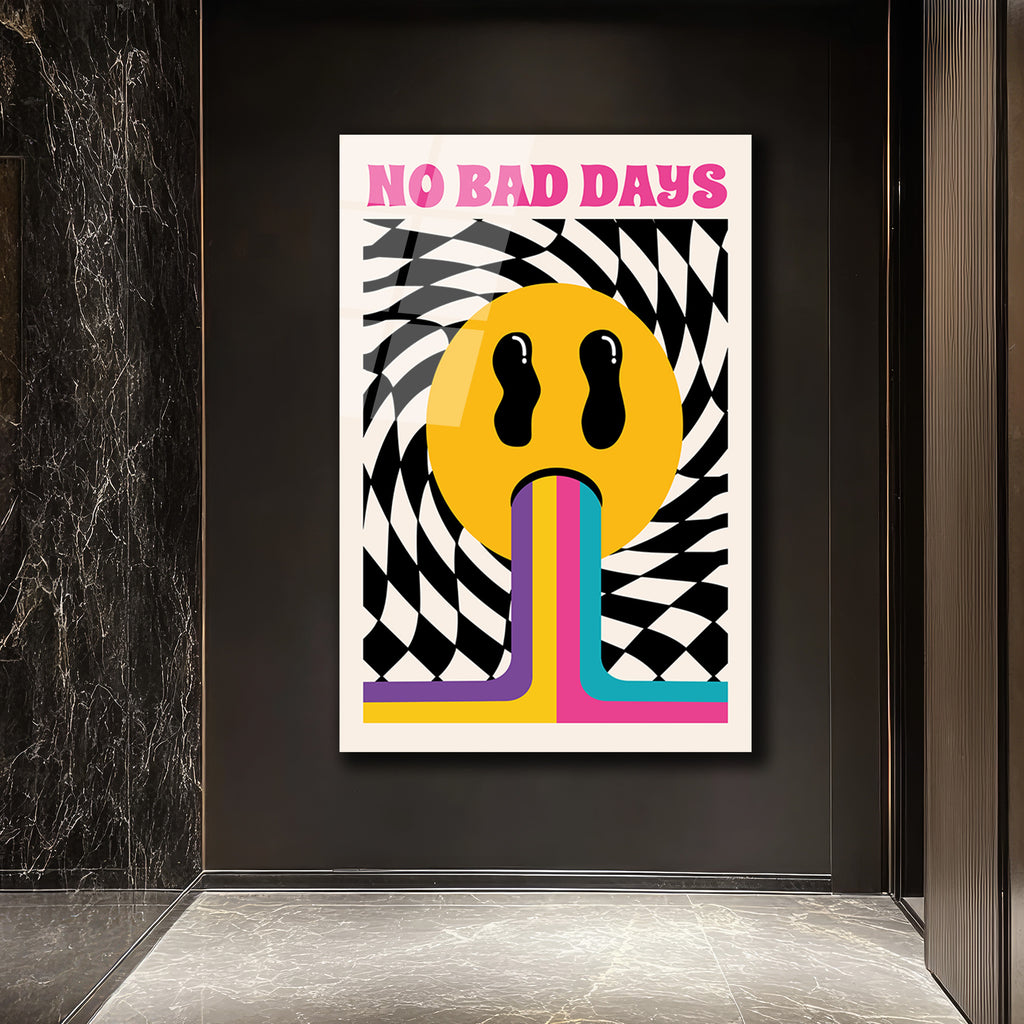 No Bad Days Retro Smiley Cam Tablo - Pozitif Enerji