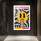 No Bad Days Retro Smiley Cam Tablo - Pozitif Enerji