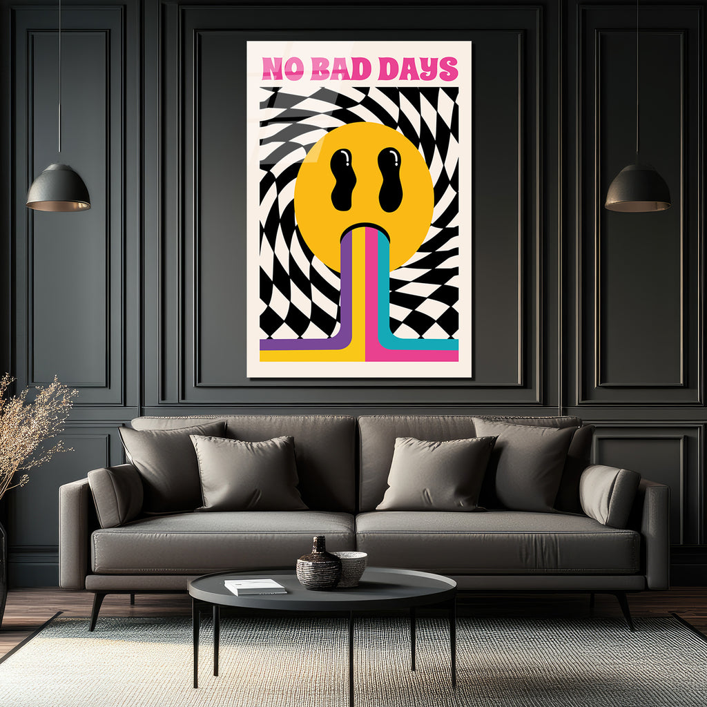 No Bad Days Retro Smiley Cam Tablo - Pozitif Enerji