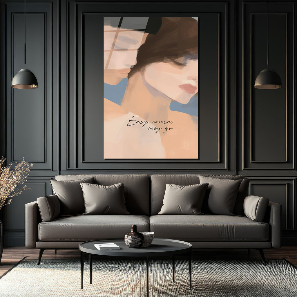 Easy Come Easy Go Modern Soyut Cam Tablo