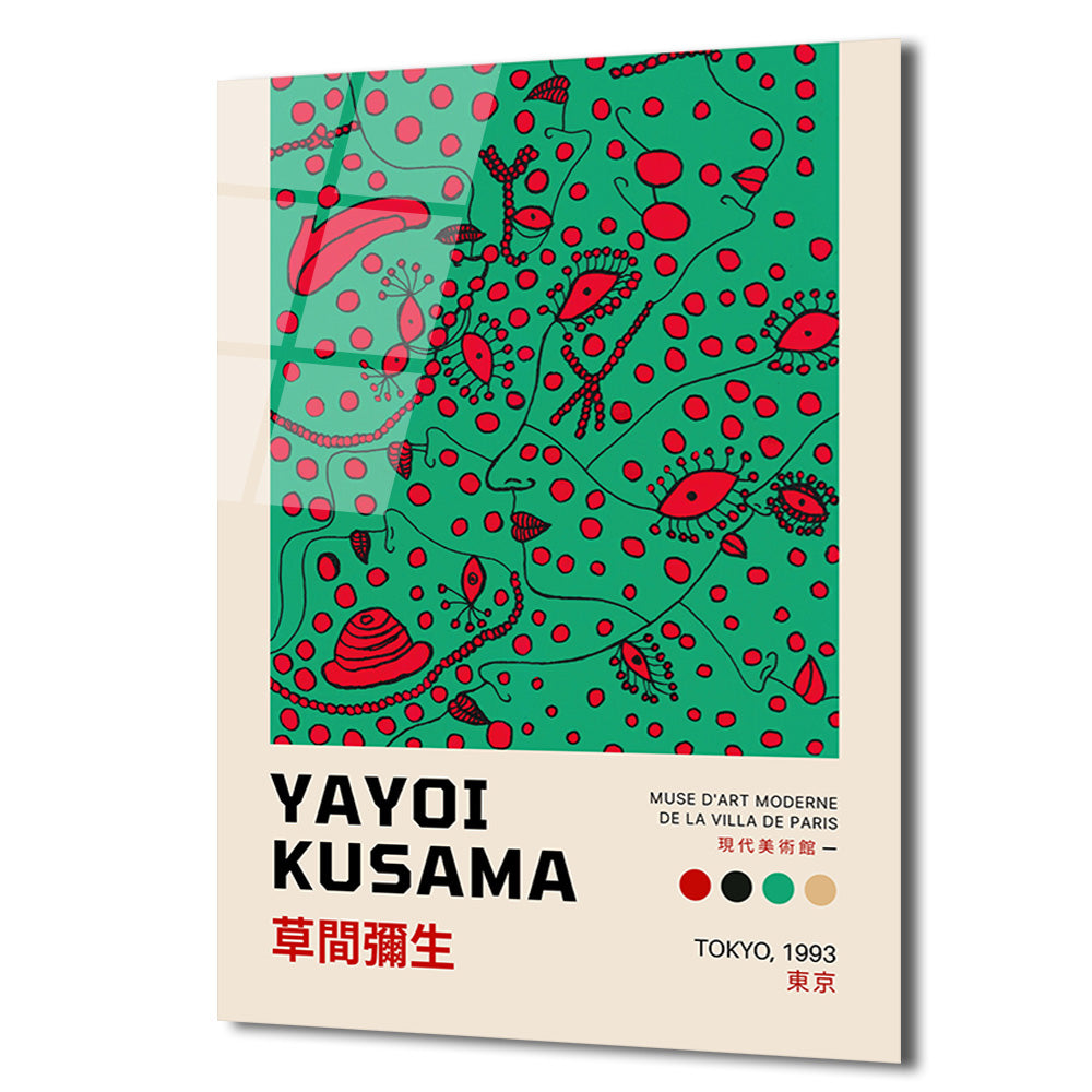 Yayoi Kusama Sonsuzluk Noktaları Cam Tablo | Modern Sanat Duvar Dekoru