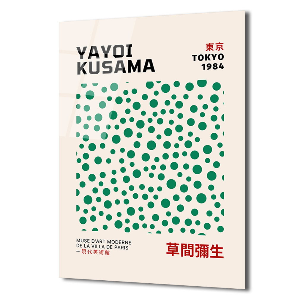 Yayoi Kusama Tokyo 1984 Puantiye Desenli Modern Cam Tablo