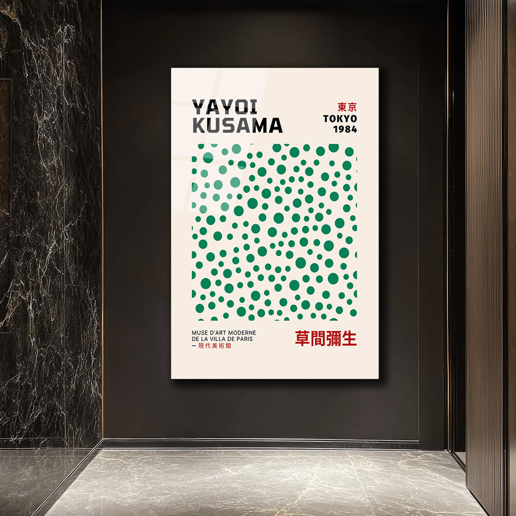 Yayoi Kusama Tokyo 1984 Puantiye Desenli Modern Cam Tablo