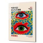 Yayoi Kusama Tarzı Gözler Cam Tablo - Canlı Renklerle Sanat Şöleni