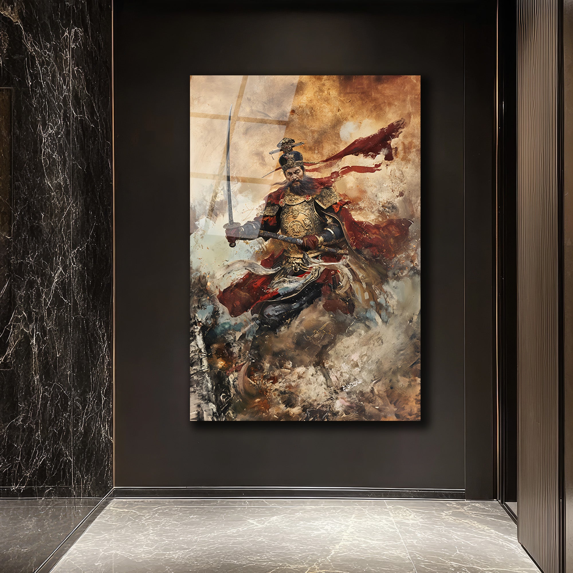 Efsanevi Savaşçı Ruhu Cam Tablo - Glazella Sanat Eseri