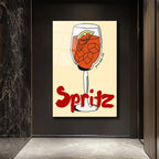 Spritz Cocktail Temalı Modern Cam Tablo - Good Vibes Only