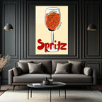 Spritz Cocktail Temalı Modern Cam Tablo - Good Vibes Only