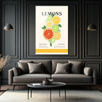 Canlandırıcı Limon Dilimleri Modern Sanat Cam Tablo