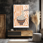 Noodles Desenli Modern Mutfak Cam Tablo