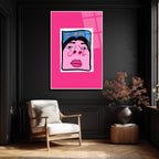 "I Am Cool" Pop Art Temalı Pembe Cam Tablo