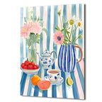 Canlı Renklerle Ferah Still Life Cam Tablo