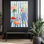 Canlı Renklerle Ferah Still Life Cam Tablo
