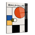 Bauhaus Modern Sanat Geometrik Tasarım Cam Tablo