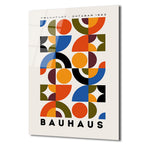 Bauhaus Sanatı Geometrik Desenli Modern Cam Tablo