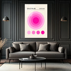 Bauhaus Pembe Daireler Modern Cam Tablo | Glazella Tasarım