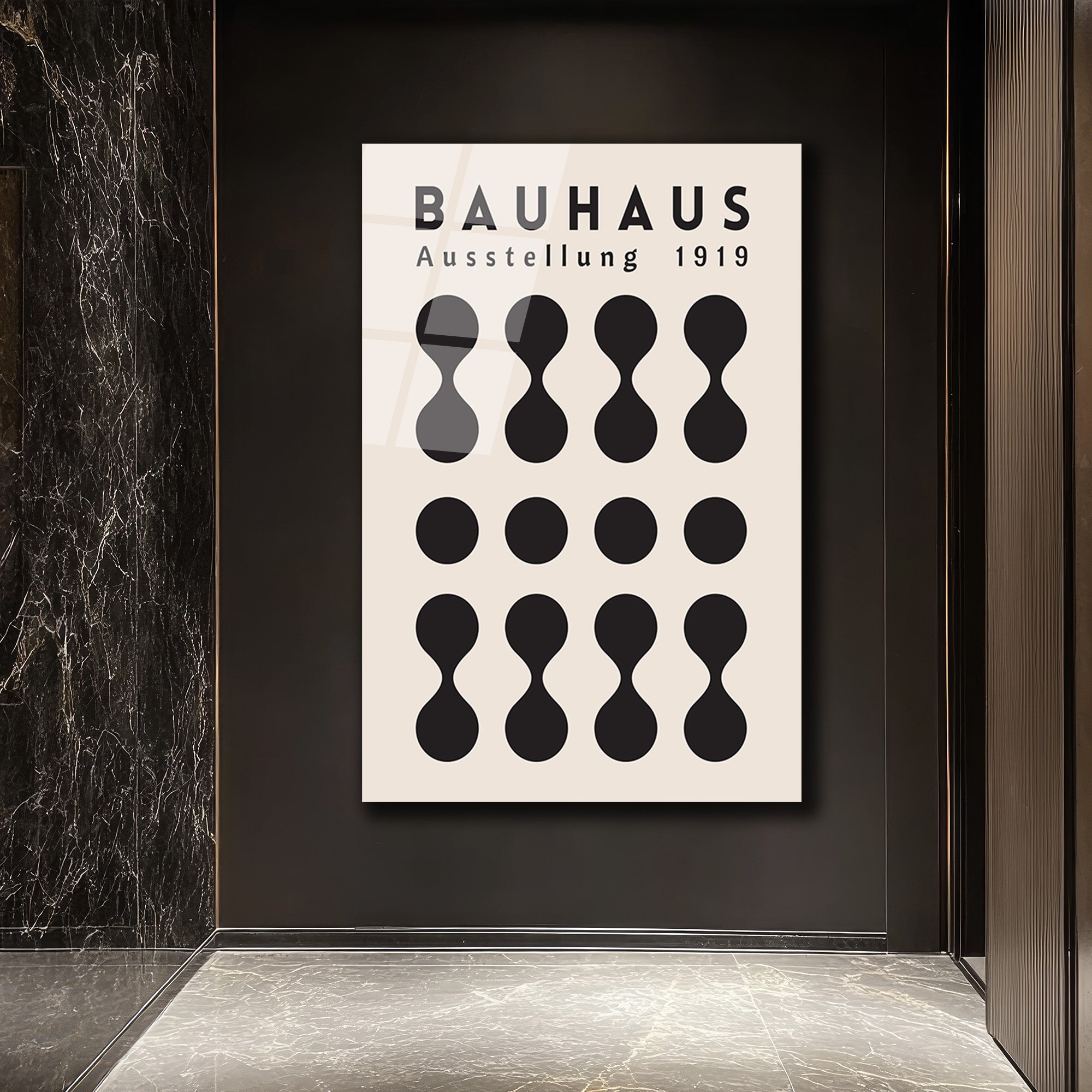 Bauhaus Ausstellung 1919 Modern Sanat Cam Tablo
