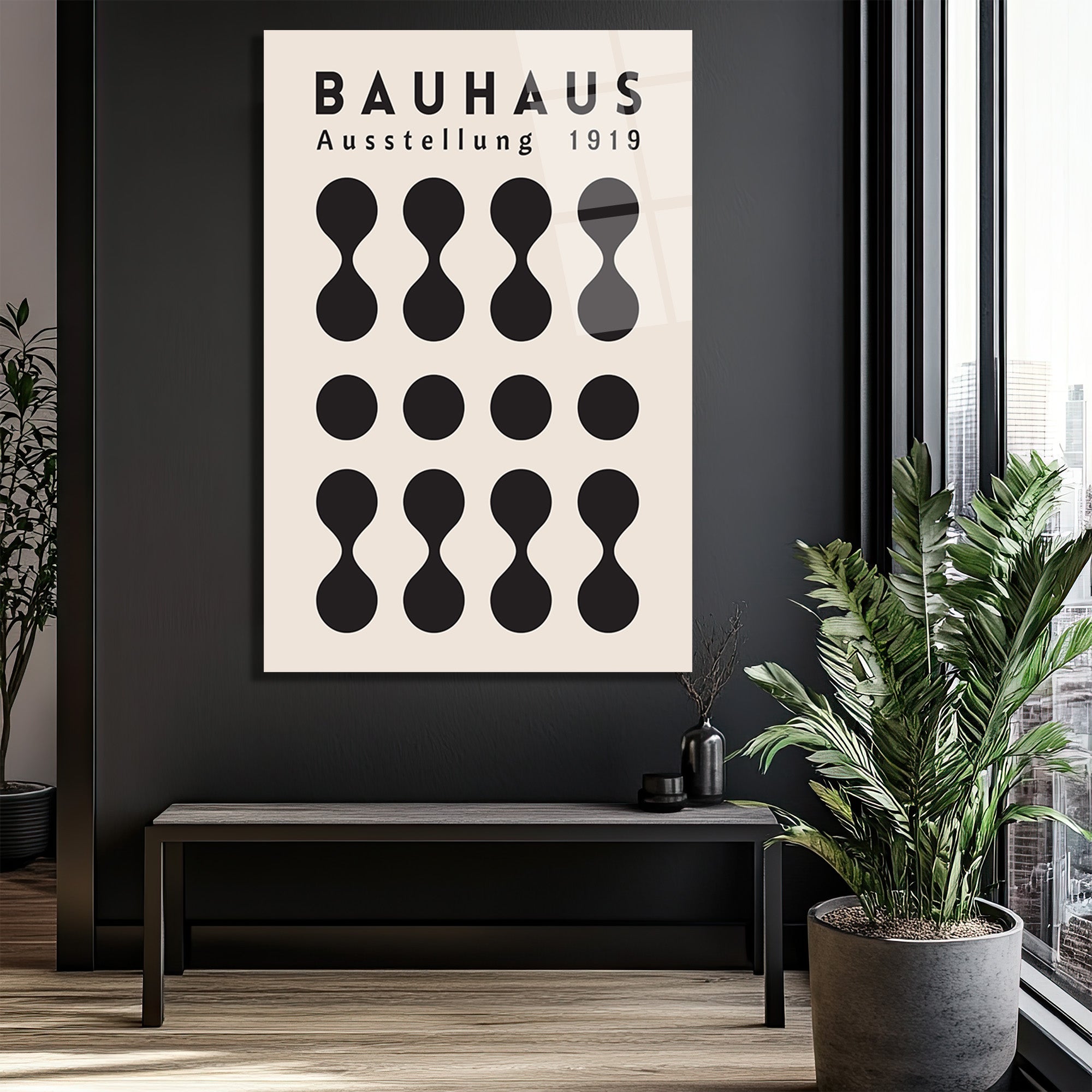Bauhaus Ausstellung 1919 Modern Sanat Cam Tablo