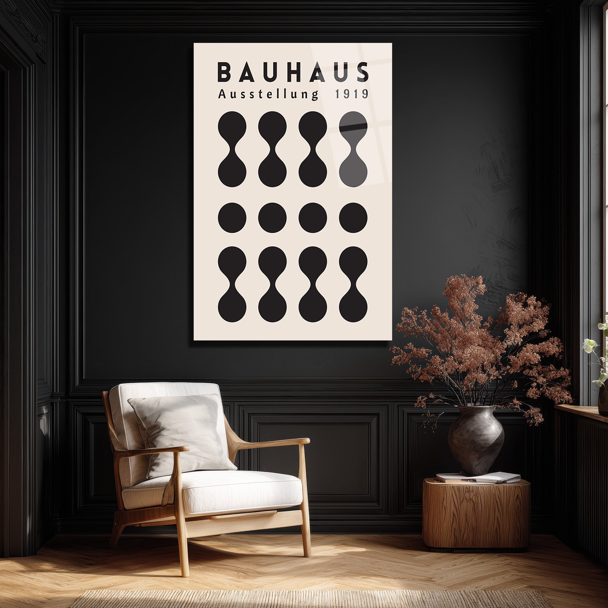 Bauhaus Ausstellung 1919 Modern Sanat Cam Tablo