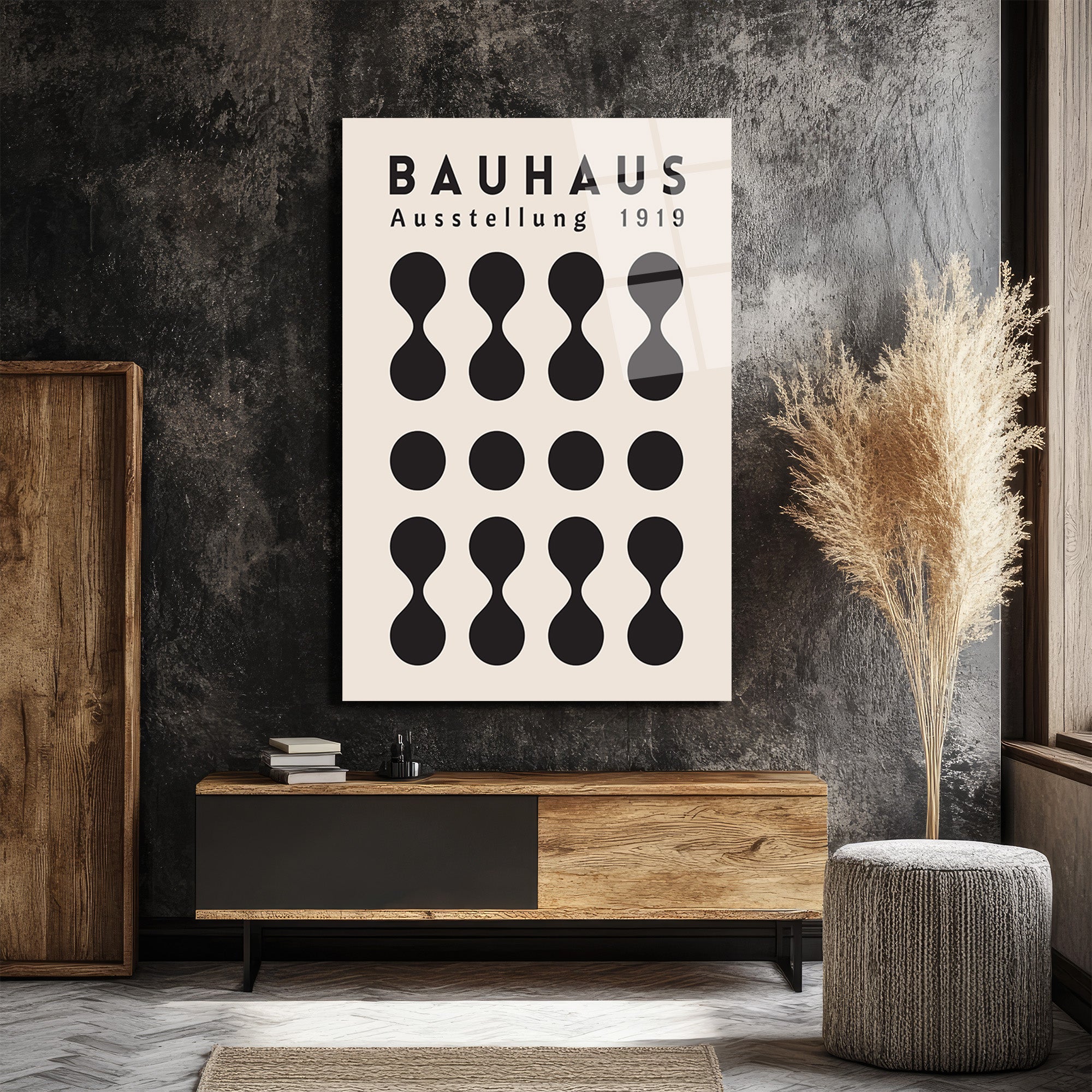 Bauhaus Ausstellung 1919 Modern Sanat Cam Tablo