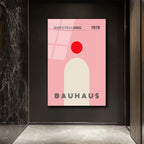 Ausstellung 1919 Bauhaus Estetiği Pembe Cam Tablo