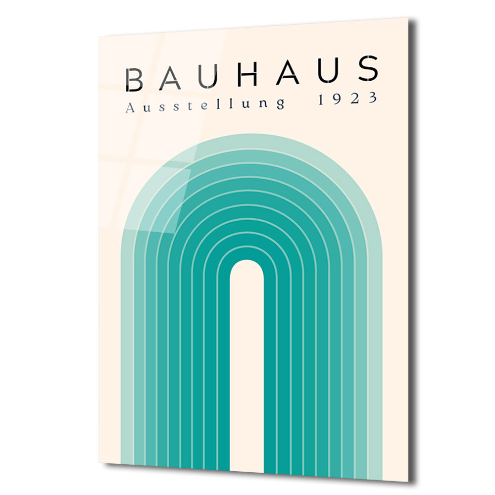 Bauhaus Ausstellung 1923 Minimalist Cam Tablo - Aqua Tonları