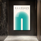 Bauhaus Ausstellung 1923 Minimalist Cam Tablo - Aqua Tonları