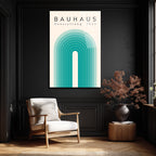 Bauhaus Ausstellung 1923 Minimalist Cam Tablo - Aqua Tonları