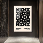 Bauhaus Geometrik Desenli Modern Cam Tablo