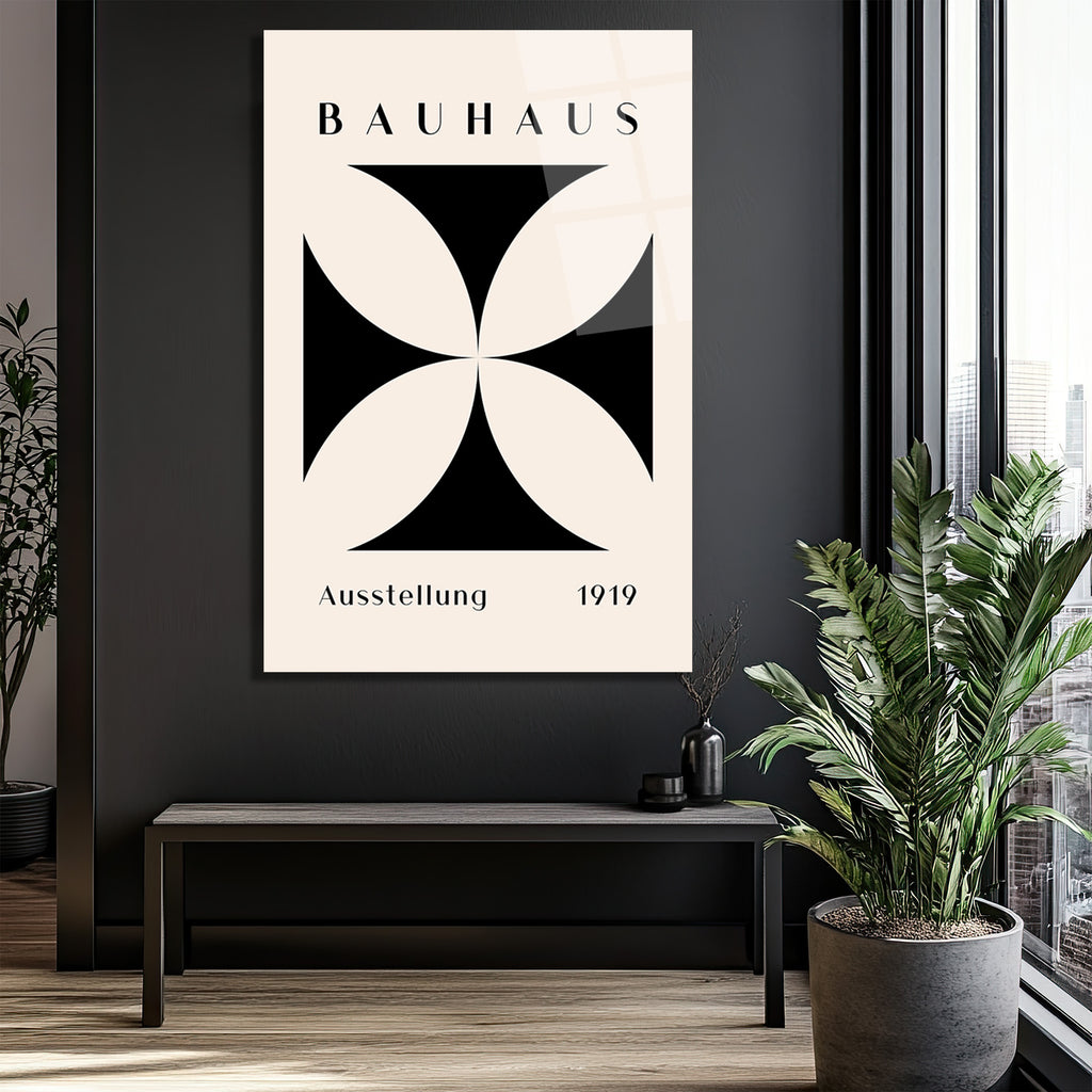 Bauhaus 1919 Sergisi Modern Estetik Cam Tablo