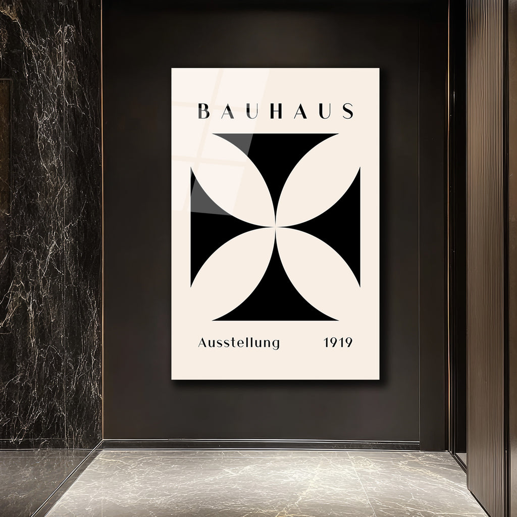 Bauhaus 1919 Sergisi Modern Estetik Cam Tablo