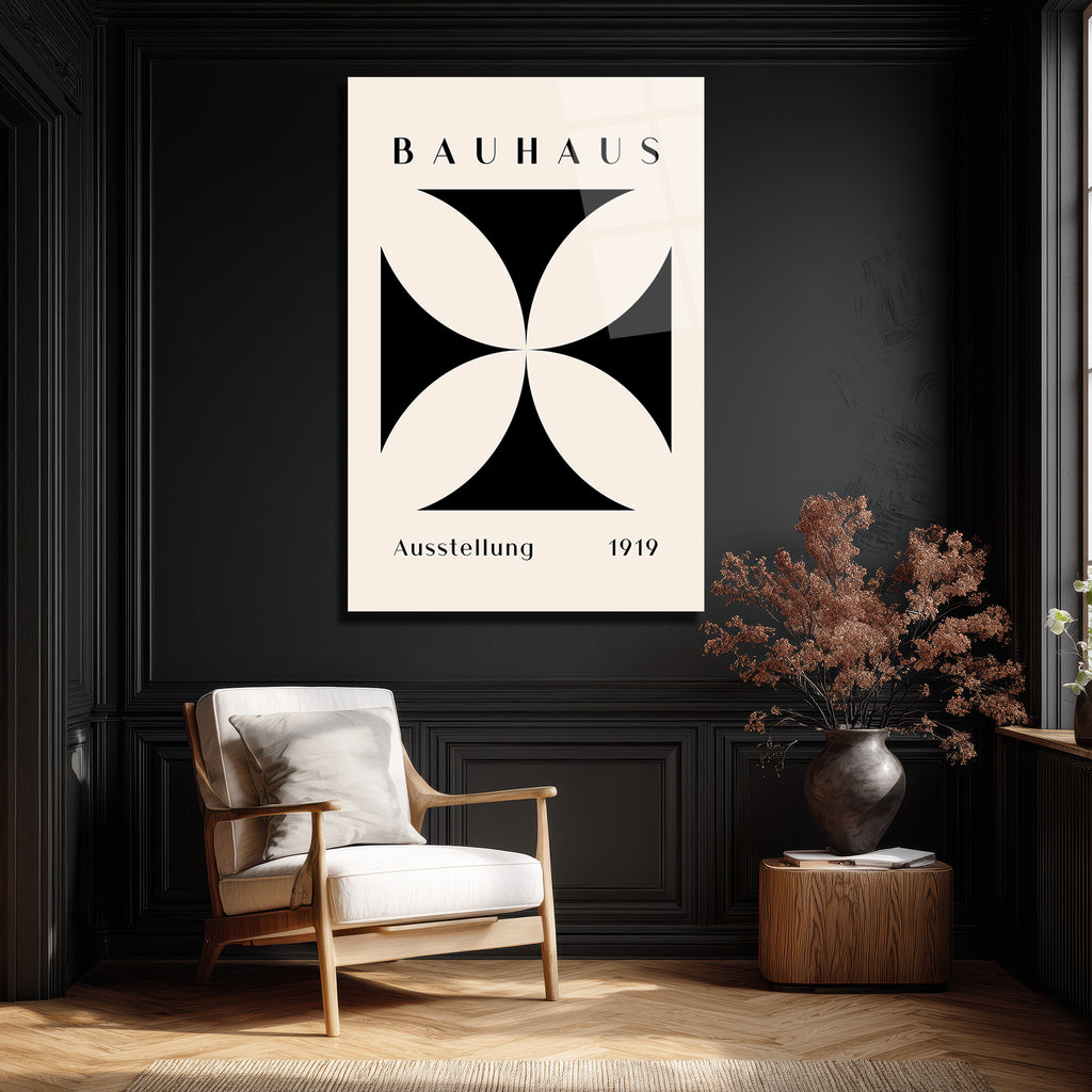 Bauhaus 1919 Sergisi Modern Estetik Cam Tablo