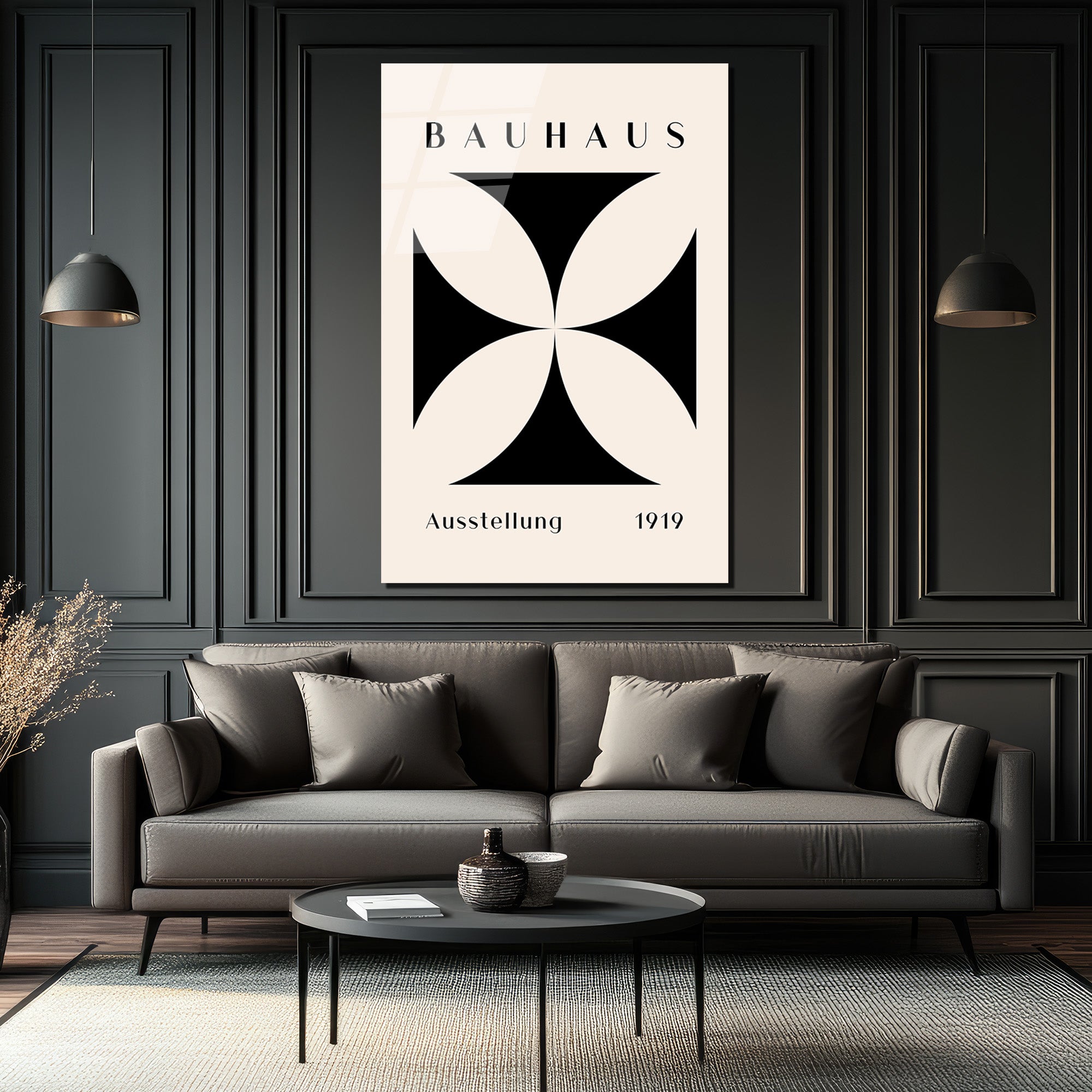 Bauhaus 1919 Sergisi Modern Estetik Cam Tablo